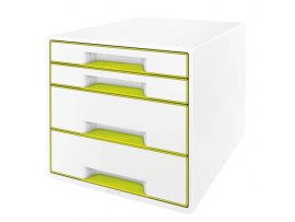 Zásuvkový box Leitz WOW - 2+2 zásuvky / zelená Zásuvkový box Leitz WOW - 2+2 zásuvky / zelená