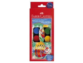 Vodové barvy Faber Castell - 12 barev / průměr 24 mm Vodové barvy Faber Castell - 12 barev / průměr 24 mm