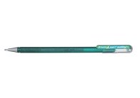 Gelové pero Pentel K 110 metalické dvoubarevné - zelená / metalická modrá Gelové pero Pentel K 110 metalické dvoubarevné - zelená / metalická modrá