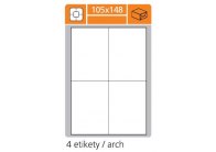 Print etikety A4 PLUS pro laserový a inkoustový tisk - 105 x 148 mm (4 etikety / arch) Print etikety A4 PLUS pro laserový a inkoustový tisk - 105 x 148 mm (4 etikety / arch)