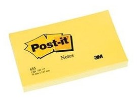 Samolepicí bločky Post-it - 76 mm x 127 mm Samolepicí bločky Post-it - 76 mm x 127 mm