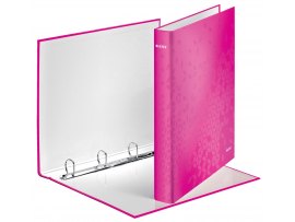 Leitz pořadač A4 kroužkový WOW 4 - kroužek 4 cm růžová Leitz pořadač A4 kroužkový WOW 4 - kroužek 4 cm růžová