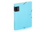 Box na spisy A4 s gumou PASTELINI - modrá