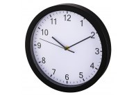 Nástěnné hodiny Hama Pure černé / tichý chod / průměr 25 cm Nástěnné hodiny Hama Pure černé / tichý chod / průměr 25 cm