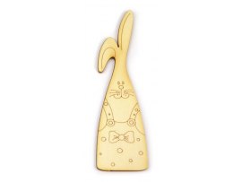 Velikonoční dřevěná dekorace - výřez / 14 cm - zajíc holka Velikonoční dřevěná dekorace - výřez / 14 cm - zajíc holka