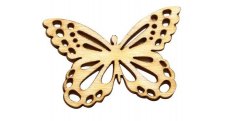 Dřevěná dekorace - výřez / 3,5 cm - motýl