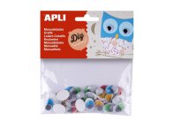 APLI samolepicí očíčka - barevná / 40 ks