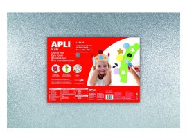 Pěnovka APLI třpytivá stříbrná / 600 x 400mm / 3 ks Pěnovka APLI třpytivá stříbrná / 600 x 400mm / 3 ks