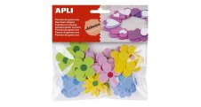 Pěnovka květiny APLI  mix barev / samolepicí / mix druhů
