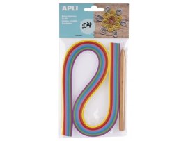 Quilling APLI sada - papírové proužky s rolovacím nástrojem Quilling APLI sada - papírové proužky s rolovacím nástrojem