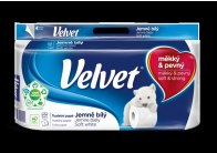 Toaletní papír Velvet - white / 8 rolí Toaletní papír Velvet - white / 8 rolí