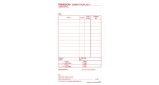 Baloušek paragon daňový doklad blok - 80 x 150 mm / nečíslovaný / 50 listů / NCR / PT010
