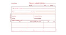 Baloušek příjmový pokladní doklad i pro podvojné účetnictví - A6 / nečíslovaný / 50 listů / ET030