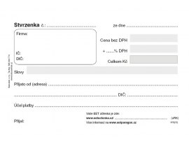 Stvrzenka Baloušek A6 / 50 listů / NCR / PT070