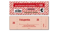 Baloušek bločkové vstupenky - 133 x 39 mm / 1-100 / 4 odstíny barev / ET300