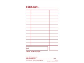 Baloušek paragon blok - 80 x 150 mm / nečíslovaný / 50 listů / ET005