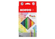 Pastelky Kores Kolores Style trojhranné - 15 barev