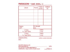 Baloušek paragon daňový doklad - A7 / nečíslovaný / 50 listů / PT009