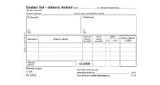 Baloušek dodací list daňový doklad - A6 / 50 listů / NCR / PT130