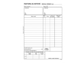 Baloušek faktura za hotové daňový doklad - A5 / 50 listů / NCR / PT198