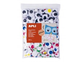 Samolepicí pohyblivé oči APLI Jumbo mix velikostí / 600 ks