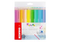 Pastelky Kores PASTEL trojhranné / 24 barev