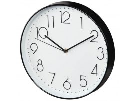 Nástěnné hodiny Hama Elegance tiché / bílo-černé / průměr 30 cm