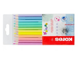 Pastelky Kores PASTEL trojhranné / 12 barev