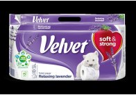 Toaletní papír Velvet - Lavender / 8 rolí Toaletní papír Velvet - Lavender / 8 rolí