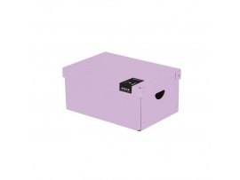 Krabice úložná lamino PASTELINI - fialová / 35,5 x 24 x 16 cm
