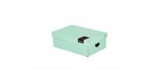 Krabice úložná lamino PASTELINI - zelená / 35,5 x 24 x 9 cm
