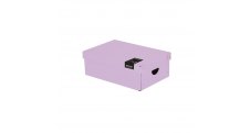 Krabice úložná lamino PASTELINI - fialová / 35,5 x 24 x 9 cm