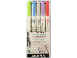 Popisovač ZEBRA Mildliner 5 Cool & Refined - sada 5 ks Popisovač ZEBRA Mildliner 5 Cool & Refined - sada 5 ks
