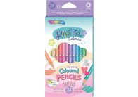 Pastelky trojhranné Colorino PASTEL - oboustranné / 24 barev