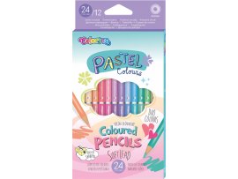 Pastelky trojhranné Colorino PASTEL - oboustranné / 24 barev Pastelky trojhranné Colorino PASTEL - oboustranné / 24 barev