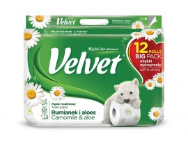 Toaletní papír Velvet Camomille - 12 rolí Toaletní papír Velvet Camomille - 12 rolí
