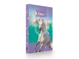 Box na sešity - A4 / kůň - bílý
