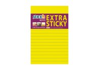 Samolepicí bločky Stick´n by Hopax Extra Sticky - 101 x 150 mm / linka / 90 lístků / neonová žlutá