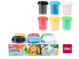 Modelovací hmota DELI - 6 barev v kelímku Modelovací hmota DELI - 6 barev v kelímku