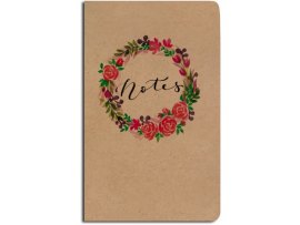Notes linkovaný - A5 - kraft - věnec