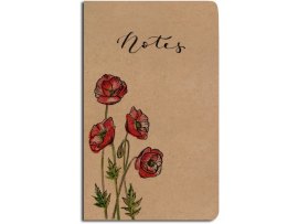 Notes linkovaný - A5 - kraft - vlčí máky Notes linkovaný - A5 - kraft - vlčí máky