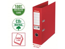 Pořadač pákový Esselte CO2 neutrální - A4 / hřbet 7,5 cm / červená