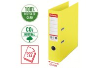 Pořadač pákový Esselte CO2 neutrální - A4 / hřbet 7,5 cm / žlutá Pořadač pákový Esselte CO2 neutrální - A4 / hřbet 7,5 cm / žlutá