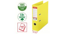 Pořadač pákový Esselte CO2 neutrální - A4 / hřbet 7,5 cm / žlutá