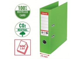 Pořadač pákový Esselte CO2 neutrální - A4 / hřbet 7,5 cm / zelená Pořadač pákový Esselte CO2 neutrální - A4 / hřbet 7,5 cm / zelená