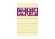 Samolepicí bločky Stick´n by Hopax Extra Sticky - 101 x 150 mm / linka / 90 lístků / pastelová žlutá