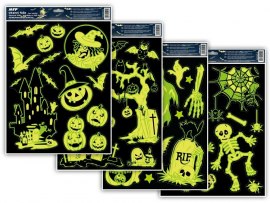 Dětské okenní folie 30 x 42 cm - halloween svítící Dětské okenní folie 30 x 42 cm - halloween svítící