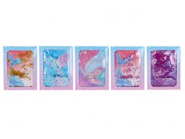 Notes s glittery a tekutinou - Mořská panna mix