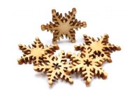 Dřevěný výřez - Vločky 5 ks / 2,5 cm Dřevěný výřez - Vločky 5 ks / 2,5 cm