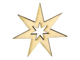 Dřevěný výřez - Hvězda 4 cm